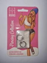 Piercing Aço Cirurgico Captive 12mm Duplo MS-1212 Prateado