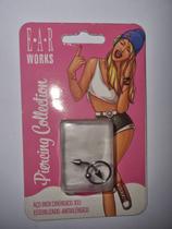 Piercing Aço Cirurgico Captive 12mm e Curvo Skipe Prateado