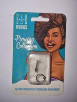 Piercing Aço Cirurgico Captive 8mm e Labret Skipe Prateato