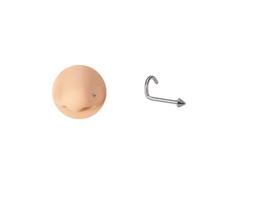 Piercing Aço Cirúrgico Nariz Nostril Spike Modelos Cor Piercing Aço Cirúrgico Nariz Nostril Spike Modelos Cor