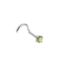 Piercing Aço Cirurgico Nariz Nostril Zirconia Verde
