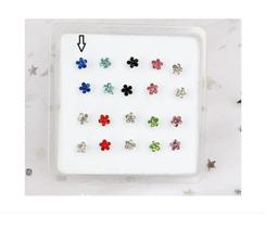 Piercing Aço Cirúrgico Nostril Nariz Reto Flor Branco