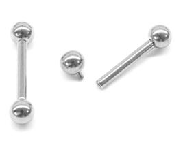 Piercing Alargador Reto 100% Titânio Rosca Interna