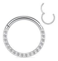 Piercing Argola 100% Titânio Septo Daith Pedra Zircônia 8 10 Piercing Argola 100% Titânio Septo Daith Pedra Zircônia 8 10