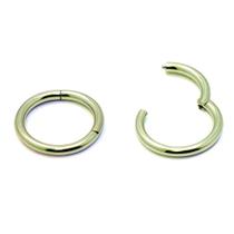 Piercing Argola Articulada Click 1.2mm em Titânio Amarelo Claro 55v