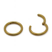 Piercing Argola Articulada Click 1.2mm em Titânio Bronze Escuro/Cobre 15v