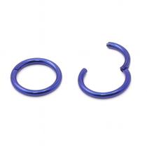 Piercing Argola Articulada Click 1.2mm em Titânio Dark Blue 25v