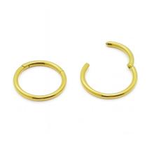 Piercing Argola Articulada Click 1.2mm em Titânio Dourado 65v