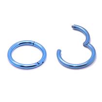 Piercing Argola Articulada Click 1.2mm em Titânio Light Blue 36v