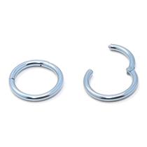 Piercing Argola Articulada Click 1.2mm em Titânio Silver Blue 42v