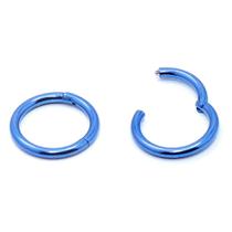 Piercing Argola Articulada Click 1.2mm em Titânio Sky Blue 33v