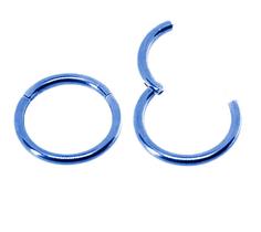 Piercing Argola Articulada Click 1.2mm em Titânio Sky Blue 33v