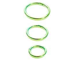 Piercing Argola Articulada Click 1.2mm em Titânio Verde Anodizado