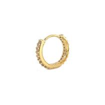 Piercing Argola Articulada com Zircônias Cravejadas Dourada