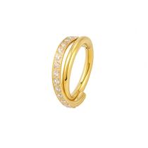 Piercing Argola Articulada Dupla Trançada X em Titânio com Zircônias Piercing Argola Articulada Dupla Trançada X em Titânio com Zircônias