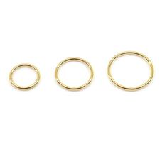 Piercing Argola Articulada em Aço Cirúrgico PVD Dourado 0.8mm para Aba Nasal- Fininha