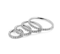 Piercing Argola Articulada em Titânio com Zircônias Piercing Argola Articulada em Titânio com Zircônias