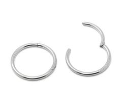 Piercing Argola Articulada em Titânio Natural para Conch