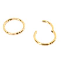 Piercing Argola Articulada em Titânio PVD Dourado