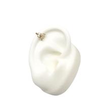 Piercing Argola Borboleta com Pedras Brancas Ouro 18k Cartilagem Tragus Orelha k075