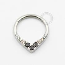 Piercing Argola Click Triangulo Cravejado Titânio Piercing Argola Click Triangulo Cravejado Titânio