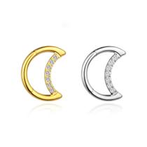 Piercing Argola Clicker Lua Titânio Zircônia Antialérgico Piercing Argola Clicker Lua Titânio Zircônia Antialérgico