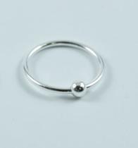 Piercing argola com bola 9mm captive Prata 925