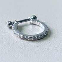 Piercing Argola Conch com Pedras Prata