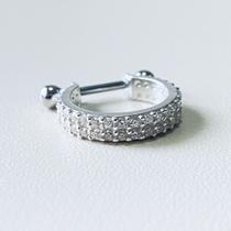 Piercing Argola Conch Pedras Duplas Prata