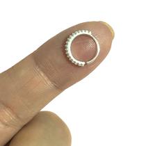 Piercing Argola Cravejada 9mm Prata 925 Hélix Narix Piercing Argola Cravejada 9mm Prata 925 Hélix Narix