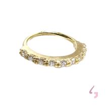 Piercing argola cravejada Prata 925 7mm banhado ouro Piercing argola cravejada Prata 925 7mm banhado ouro