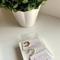 Piercing Argola Fake com Pérola Semijoia Feminina Delicada e Minimalista Banhada a Prata Simonatto