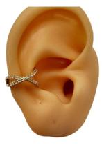 Piercing Argola Falso Fake Dourado Prata Pedra Zirconia Piercing Argola Falso Fake Dourado Prata Pedra Zirconia