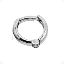 Piercing Argola Fecho Trava Clip Ouro 18K Branco 22195 ob