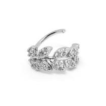Piercing Argola Folha Com Zircônias de Torsão para Hélix Piercing Argola Folha Com Zircônias de Torsão para Hélix