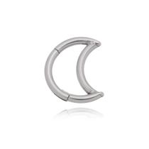 Piercing Argola Lua Aço Cirúrgico 316L Clicker Cor:Dourado