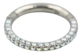 Piercing Argola Pedras 3 Lados Titânio