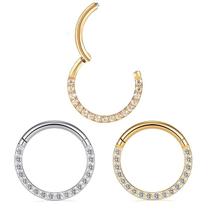 Piercing Argola Titânio G23 Antialérgico Ouro PVD Clicker Cor:DouradoTamanho:8mm (M) Piercing Argola Titânio G23 Antialérgico Ouro PVD Clicker Cor:DouradoTamanho:8mm (M)