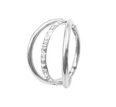 Piercing Argola Tripla em Titânio Com Zircônias para Conch