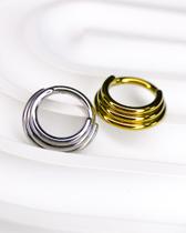 Piercing Argola Tripla Mahara - Titânio Premium para Daith, Septo e Helix