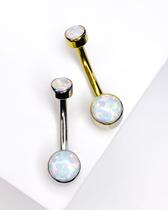 Piercing Bananabell com Opala Delphinus - Titânio de Alta Qualidade Piercing Bananabell com Opala Delphinus - Titânio de Alta Qualidade