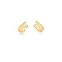 Piercing banhado a ouro com zircônia