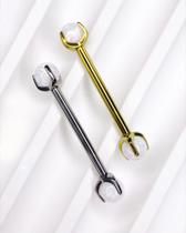Piercing Barbell com Opala Lynx - Titânio de Alta Qualidade