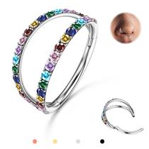 Piercing BodyBonita Double Hoop Nose Ring em aço inoxidável 316L
