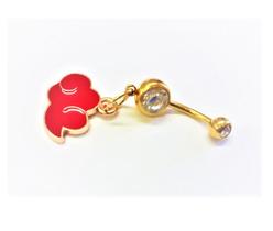 Piercing Brinco Anime Naruto Umbigo Nuvem Vermelha