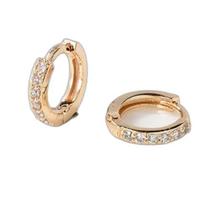 Piercing Brinco Argola - Dourado Com Pedra Colorida