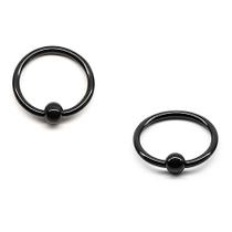 Piercing Captive Preto PVD Aço Cirúrgico Piercing Captive Preto PVD Aço Cirúrgico