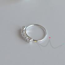 Piercing Cartilagem Faixa Cravejada - Prata