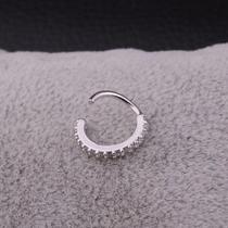 Piercing Cartilagem Nariz Argola Dourado Pedra Zirconia