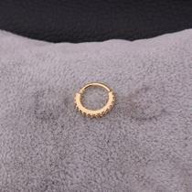 Piercing Cartilagem Nariz Argola Dourado Pedra Zirconia - De Castro joias
